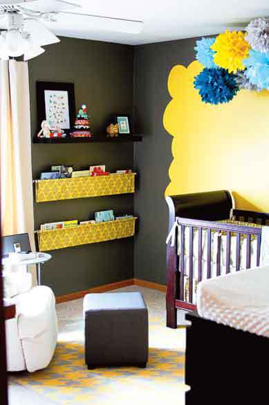 baby room organizing fabric slings photo by melanie bauer
