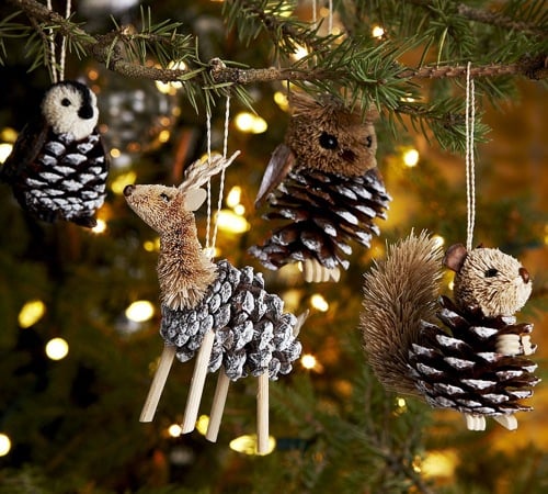 Five homemade Christmas tree ornaments