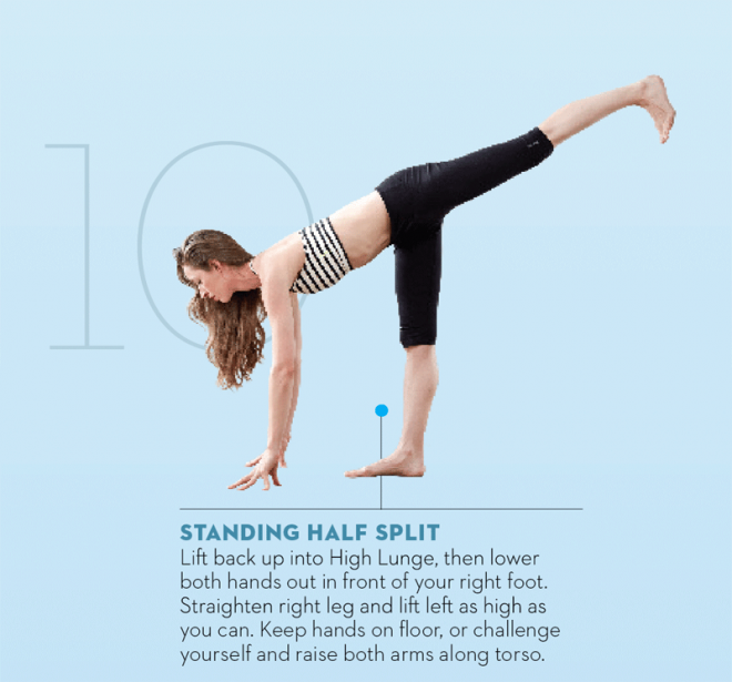 Tara-Stiles-yoga-workout-for-strength-standing-half-split-pose