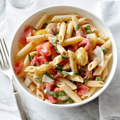 Farfalle with Harvest Tomatoes and Brie