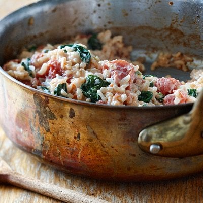 Baked tomato risotto