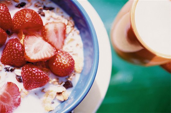 Healthy breakfast blueberry milkshake