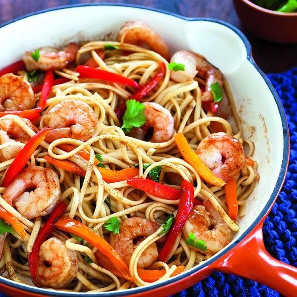 Five-spice shrimp pasta