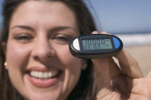 Track your fitness progress with a pedometer