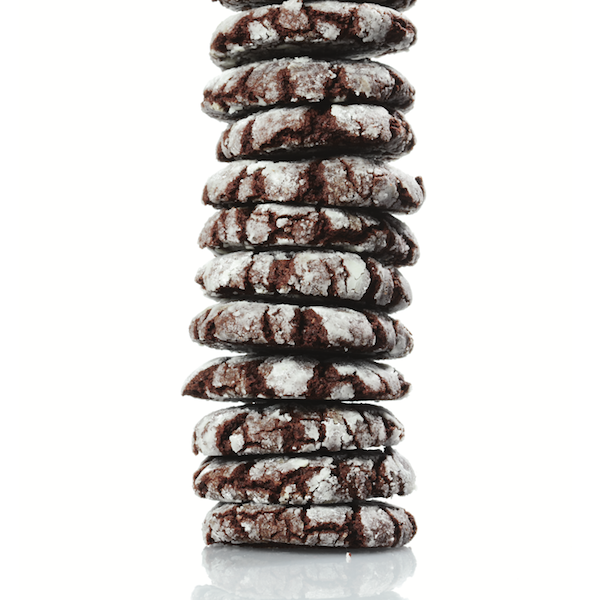 Flourless chocolate snow mountain cookies