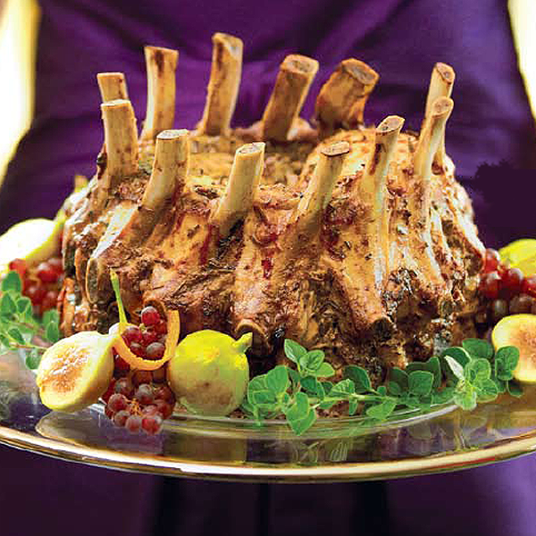 Holiday crown roast pork