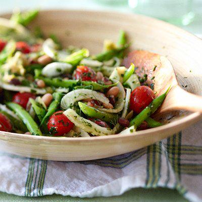 Mediterranean bean, tomato, fennel salad recipe