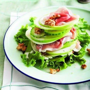 Apple-fennel salad with prosciutto and walnuts