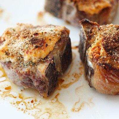 lamb chops with chevre crust recipe