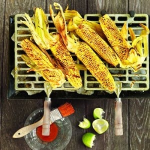 Corn on the cob with lime and spices