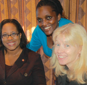 In picture from left to right: Jane Werwanga Federation of Women’s lawyers, Mercy Chidi program director of Ripples and Fiona Sampson executive director of the Equality Effect