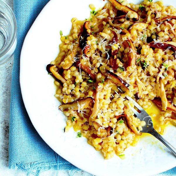 Creamy mushroom and barley pilaf for Meatless Monday