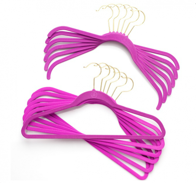 pink huggable hangers The Container Store