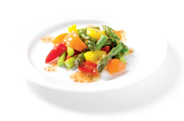 A colourful plate of vegetables