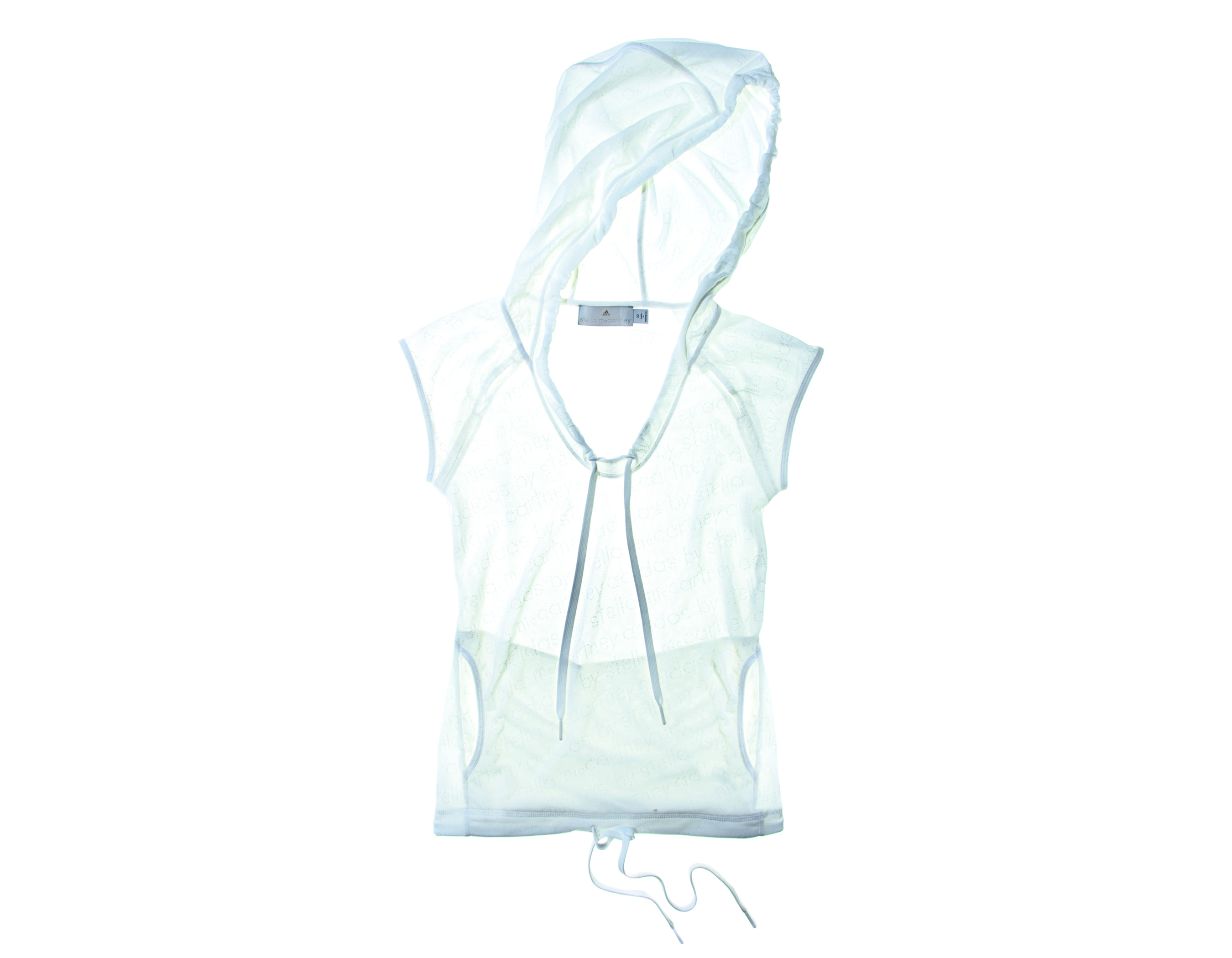 White mesh workout cover up