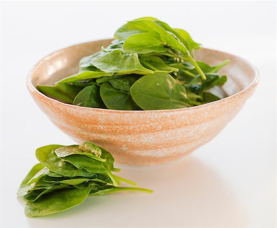A bowl of spinach