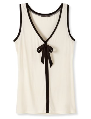 Sleeveless white shirt with bow from Smart Set