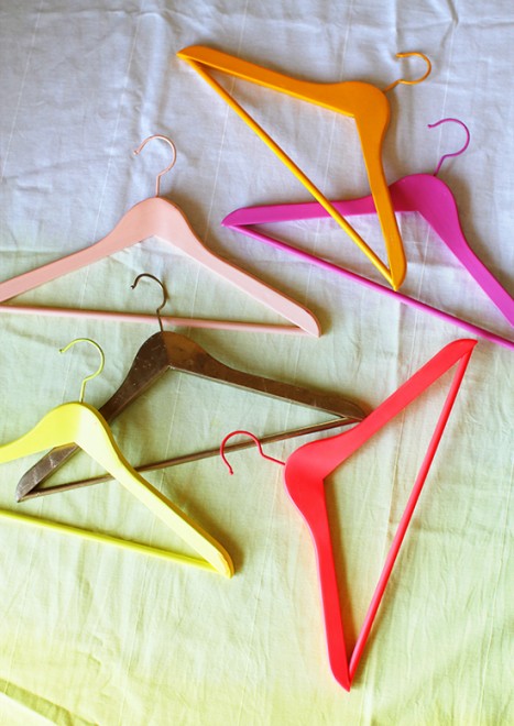 colourful clothes hangers