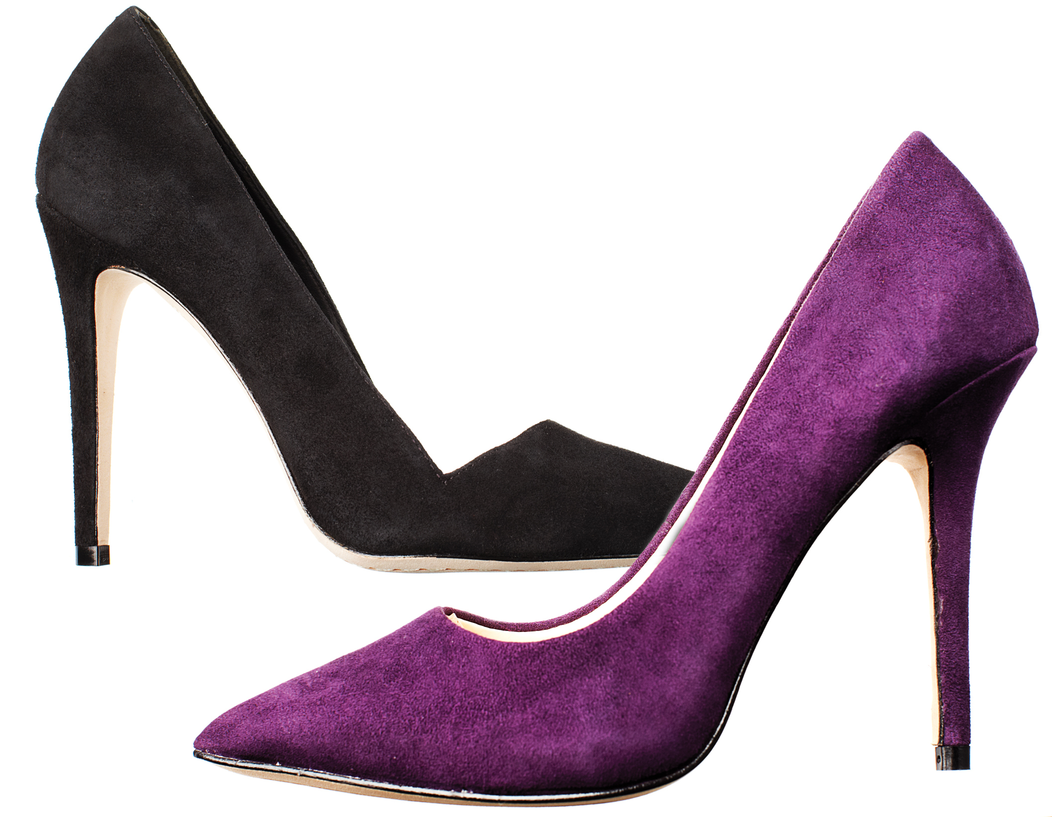 Black heels, high heels, purple heels, stilettos