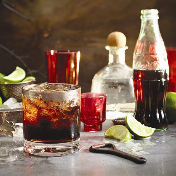Tequila and lime cola