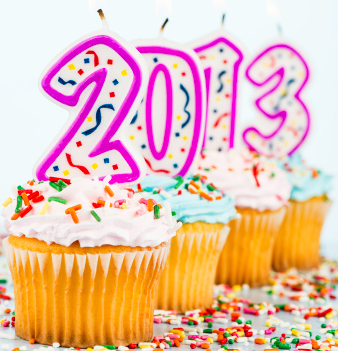 2013 new year cupcakes