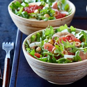Arugula and hazelnut salad