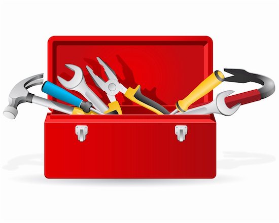 Red tool box; Masterfile