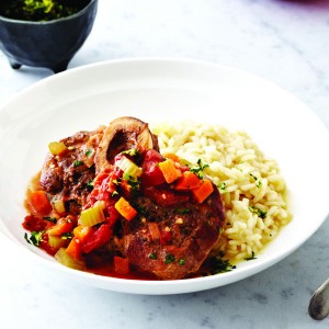 Osso bucco with instant creamy risotto.