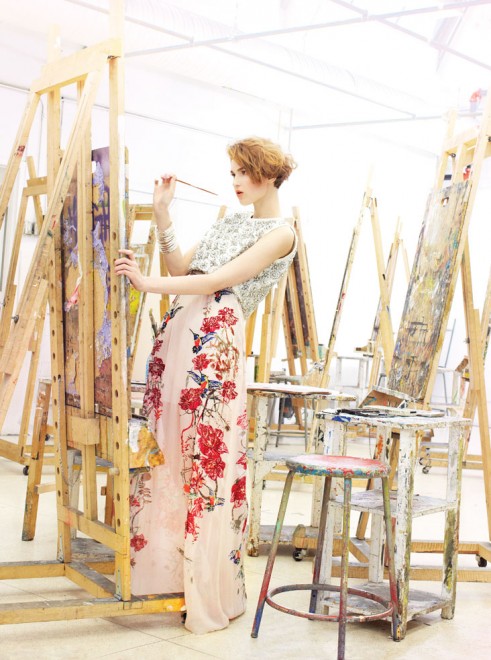 Fashion-Art-Studio-Floral-Dress-Painting