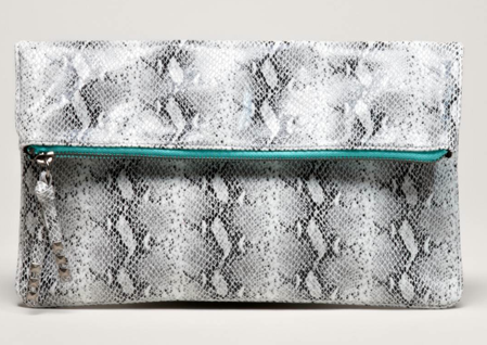 Chic snakeskin clutch for $26