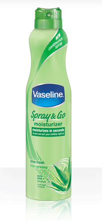 Vaseline spray and go moisturizer