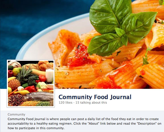 James Fell's Community Food Journal page on Facebook