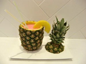 Pineapple made into a cup