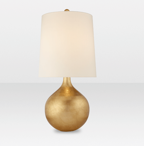 Gold-metallic-lamp-base-with-ivory-shade-Elte