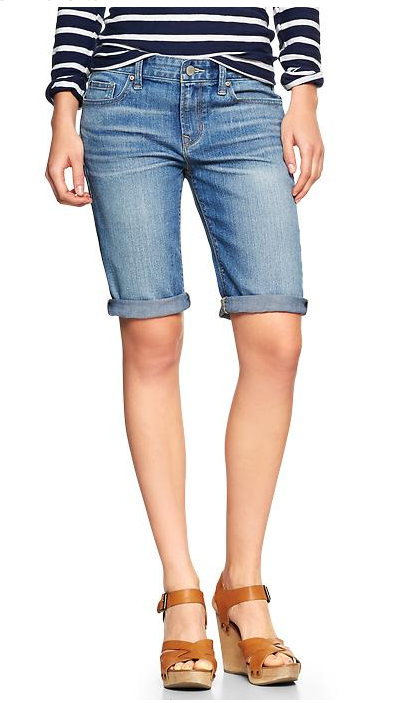 Skinny Bermuda Denim Shorts, $50, Gap