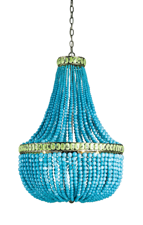 Beaded-chandelier-turquoise-pedant-light-PFRDesign
