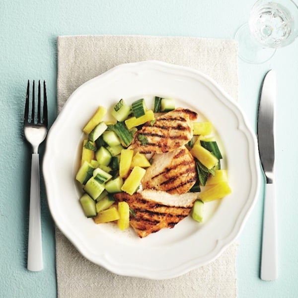 Citrus grilled chicken with pineapple salad