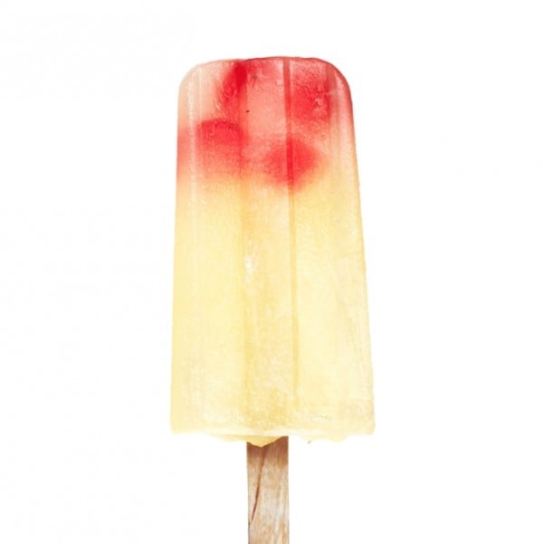 Cherry whisky sour popsicle