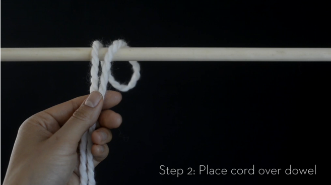 Macrame lark's head knot tutorial