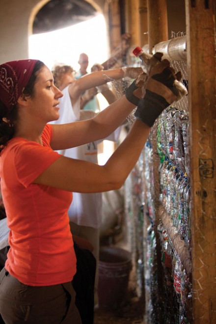 Guatemala Project Somos volunteer eco-bricks
