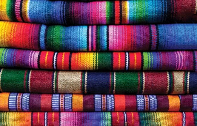 colourful hand-woven textiles Guatemala
