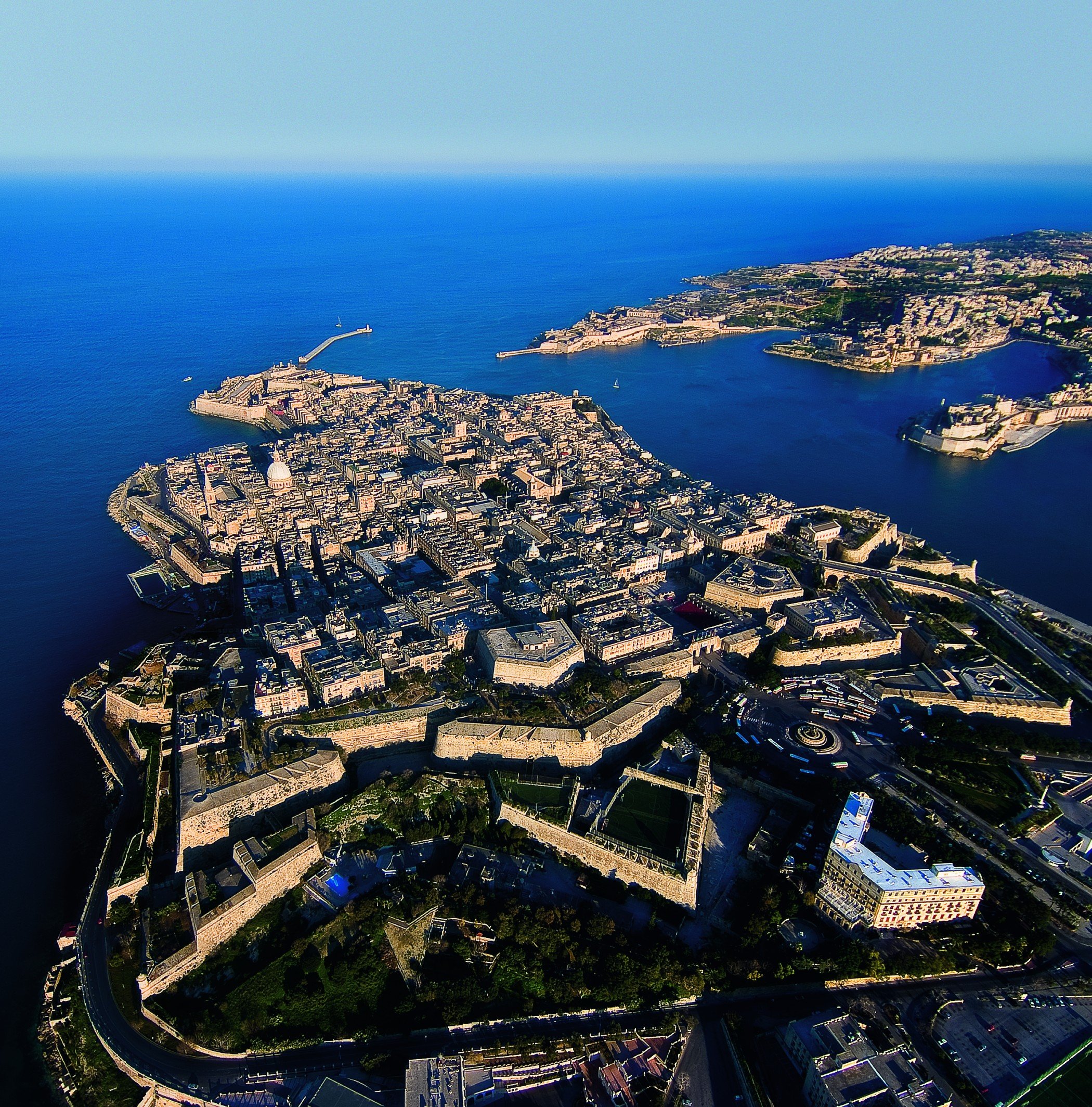 Malta Valletta Aerial View