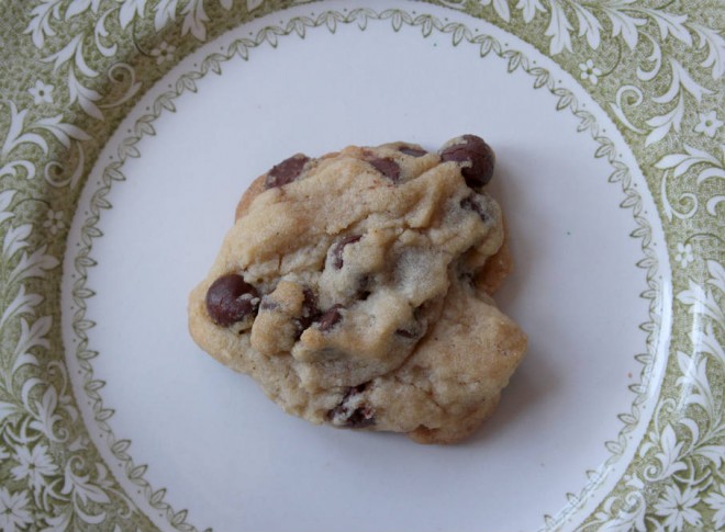 Ultimate chocolate chip cookie, baked after 24 hour resting period.