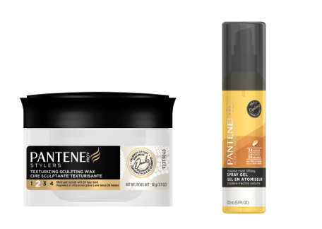 Pantene styling products for Volume, Sculpting Wax and Spray