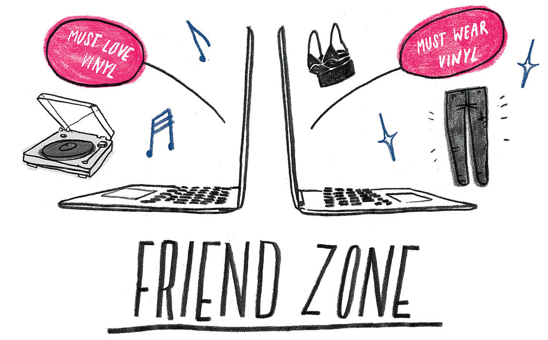 Find a friend matchmaking website. Illustration, Erin McPhee.
