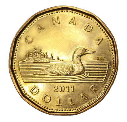 Today’s pairing: Our lagging loonie + carrot coins