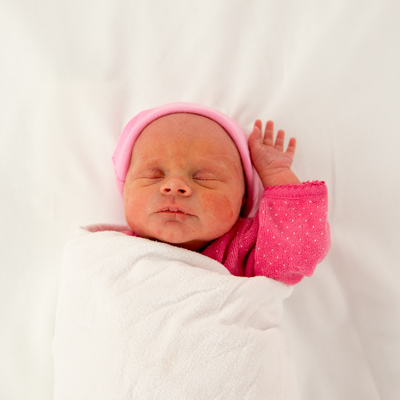 Canada's first baby born in 2015, Richelle Sandra Marie Bonnie Shiner. Photo, Andrew Tolson.