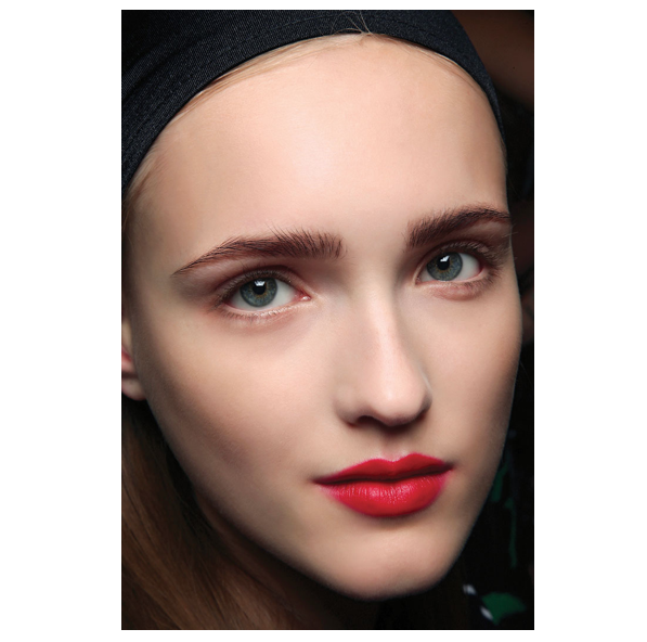 Red and Orange lipstick model, spring trends 2015