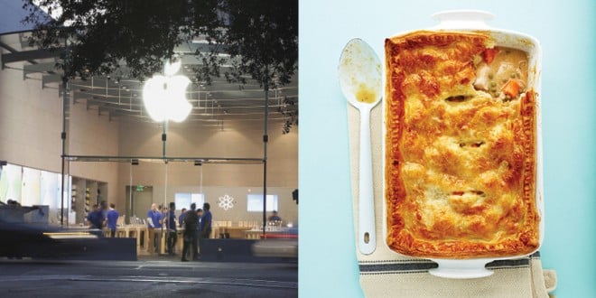 Apple photo, Bloomberg/Getty Images. Pie photo, Sian Richards.