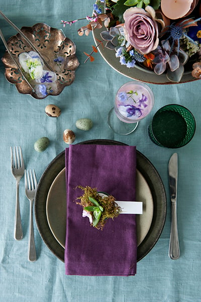The perfect DIY Easter table setting Napkins Photo, Sian Richards